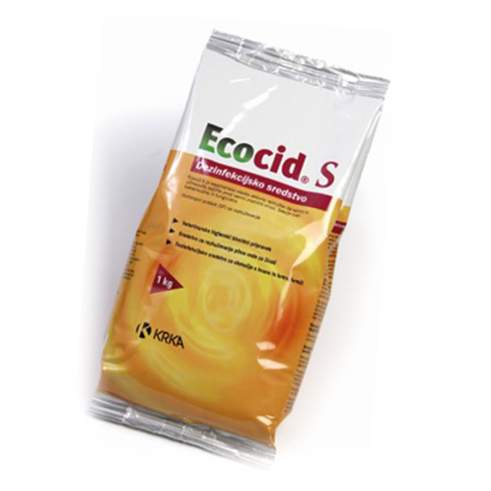 Ecocid S Krka, vsestransko visokoaktivno razkužilo za površine (1 kg)