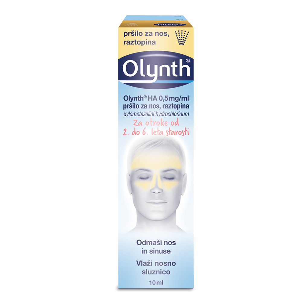 Olynth HA 0,5 mg/ml, pršilo za nos za otroke od 2 - 6 leta (10 ml)