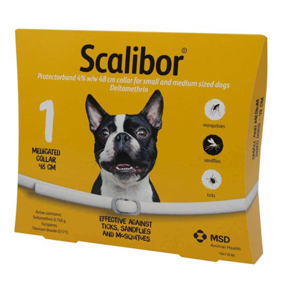 Scalibor, ovratnica proti zajedavcem za pse - S-M (48 cm)