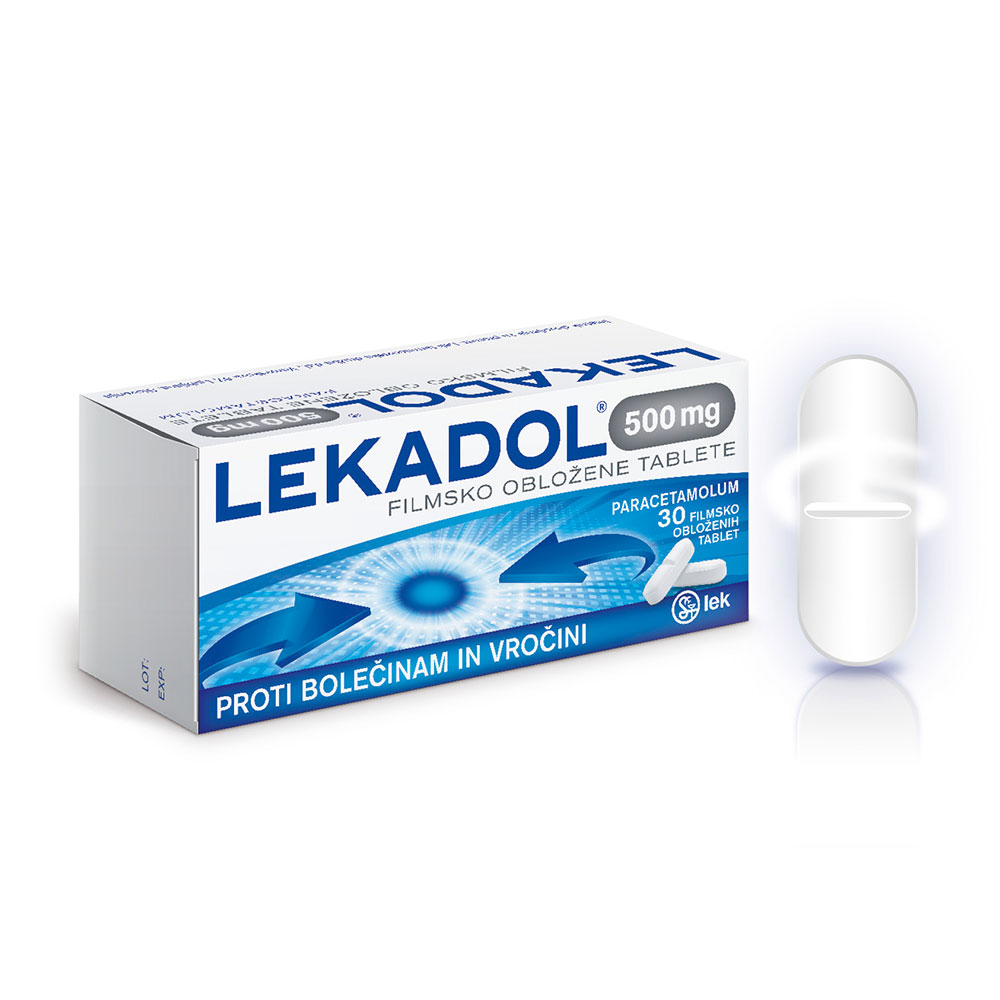 Lekadol 500 mg, 30 filmsko obloženih tablet