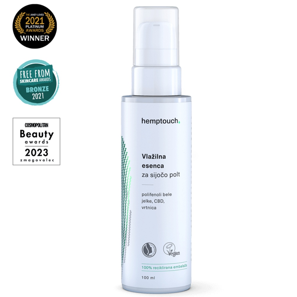 Hemptouch, vlažilna esenca za sijočo polt (100 ml)