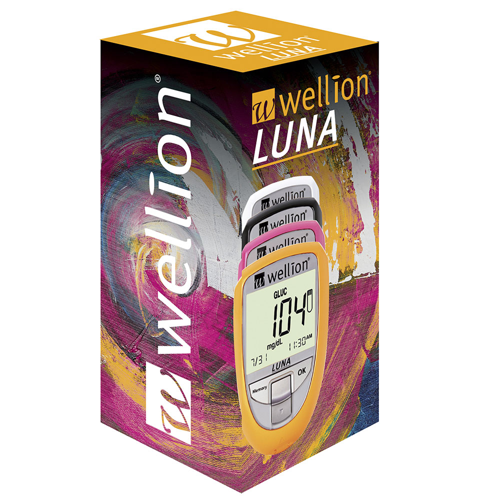 Wellion Luna Trio, set za merjenje glukoze, holesterola in sečne kisline - Bel (1 komplet)