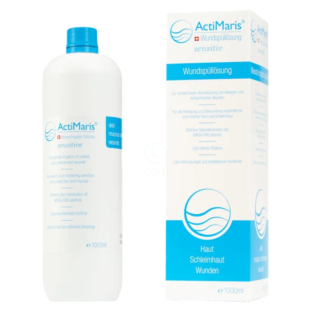 ActiMaris Sensitiv, raztopina za izpiranje ran (1000 ml)