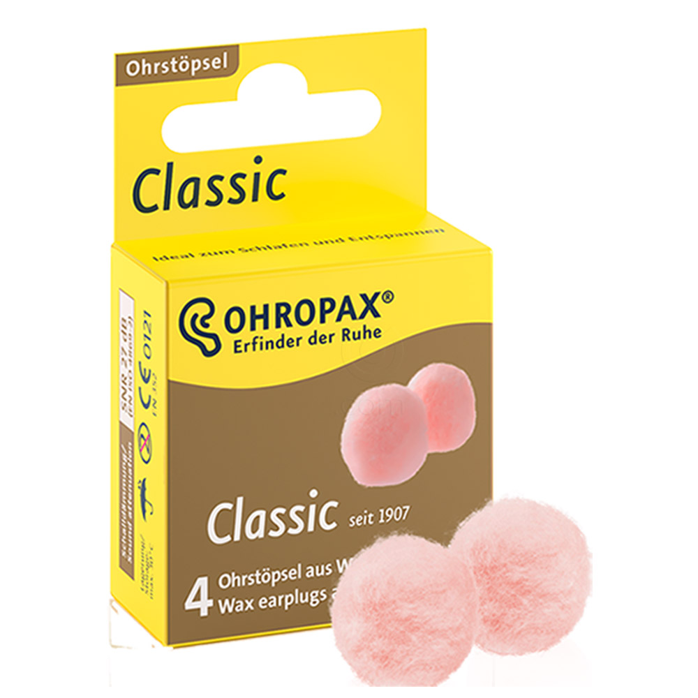 Ohropax Classic, voščeni čepki za ušesa (4 čepki)