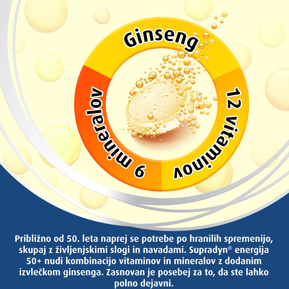 Supradyn Energija 50+, šumeče tablete