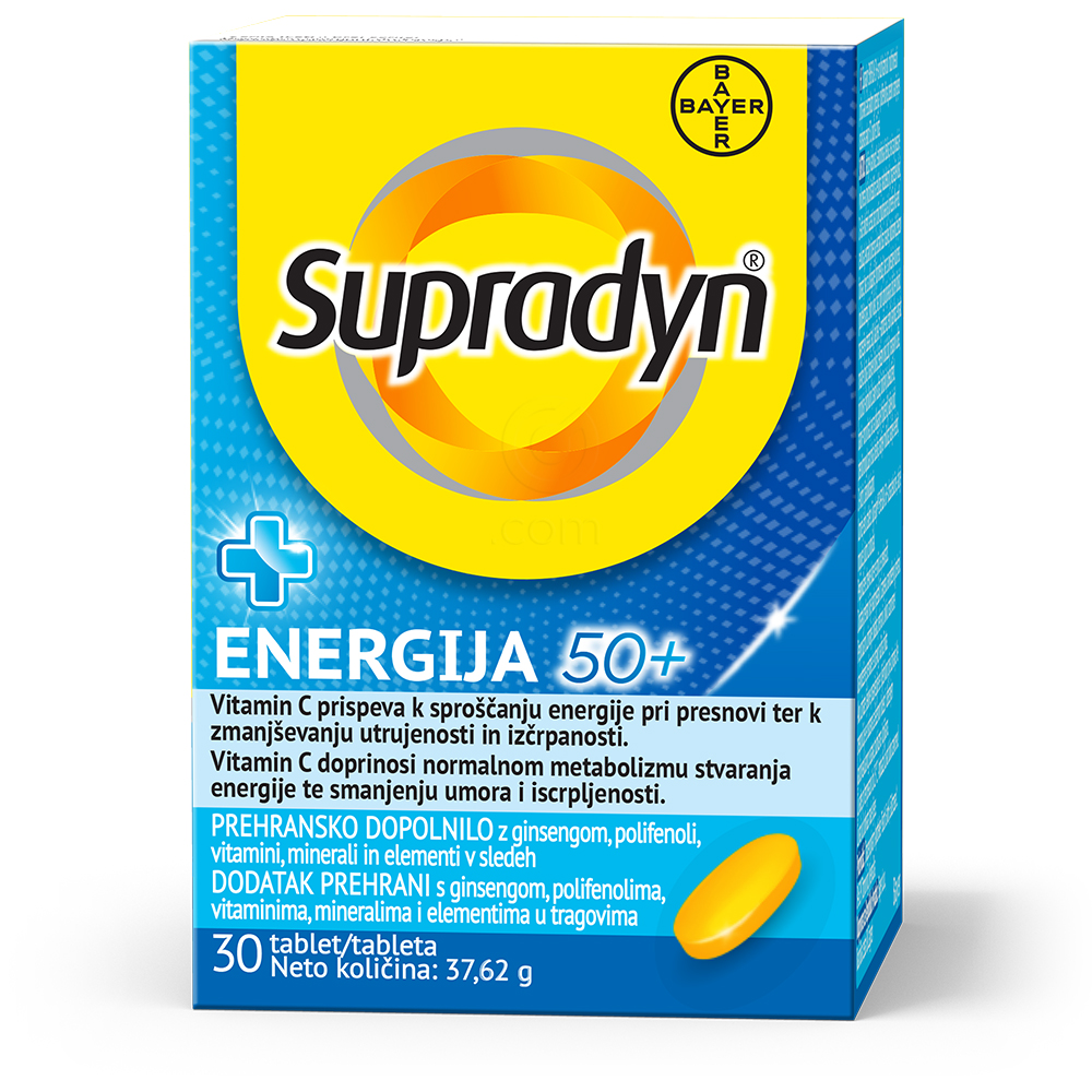 Supradyn Energija 50+, filmsko obložene tablete (30 tablet)