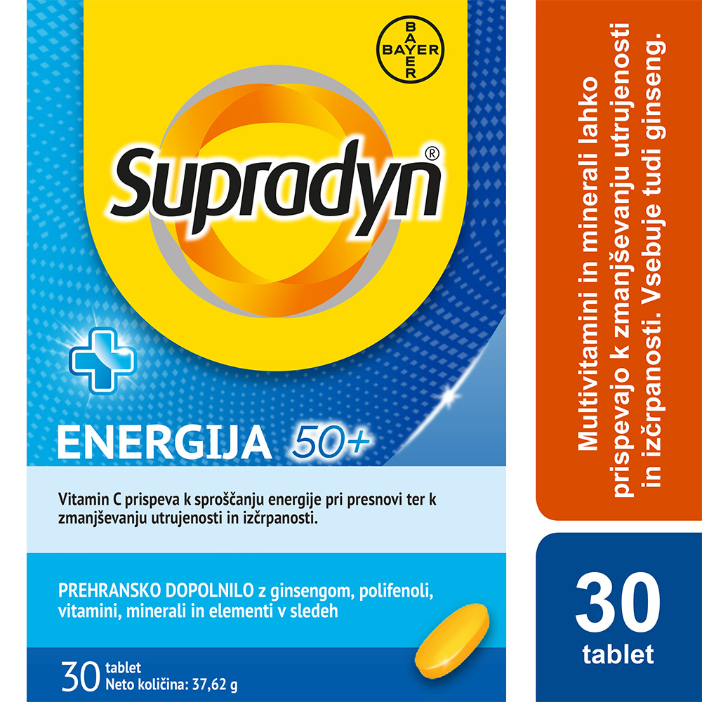 Supradyn Energija 50+, filmsko obložene tablete (30 tablet)