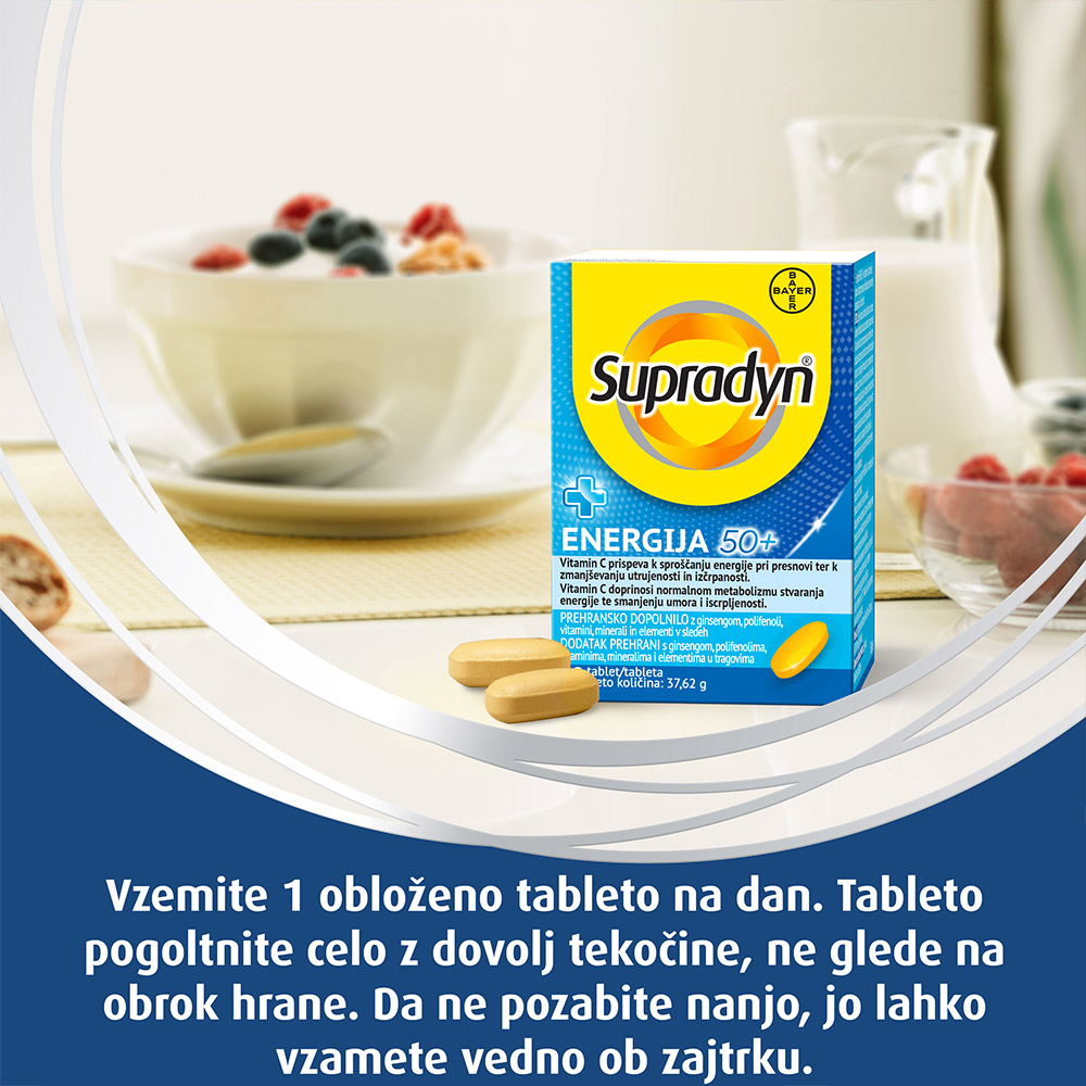 Supradyn Energija 50+, filmsko obložene tablete (30 tablet)