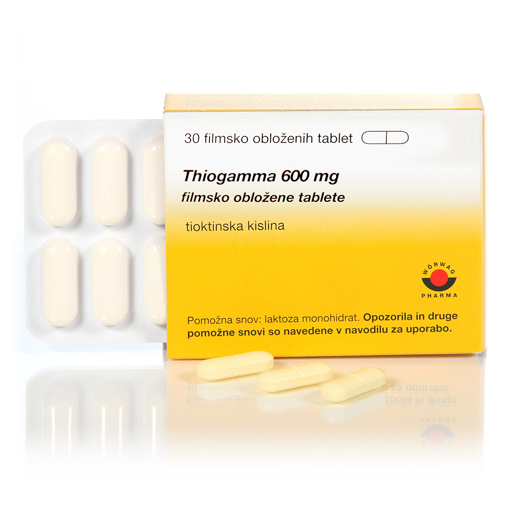 Thiogamma 600 mg, filmsko obložene tablete (60 filmsko obloženih tablet)