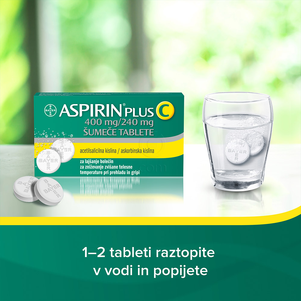 Aspirin plus C 400 mg/240 mg, 10 šumečih tablet