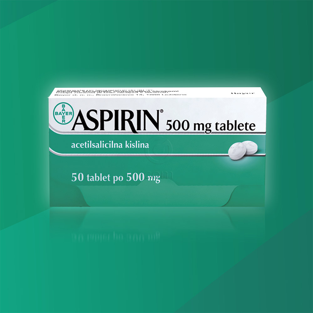 Aspirin 500 mg, 50 tablet