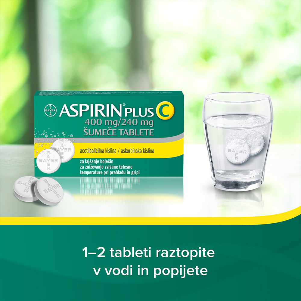 Aspirin plus C 400 mg/240 mg, 20 šumečih tablet