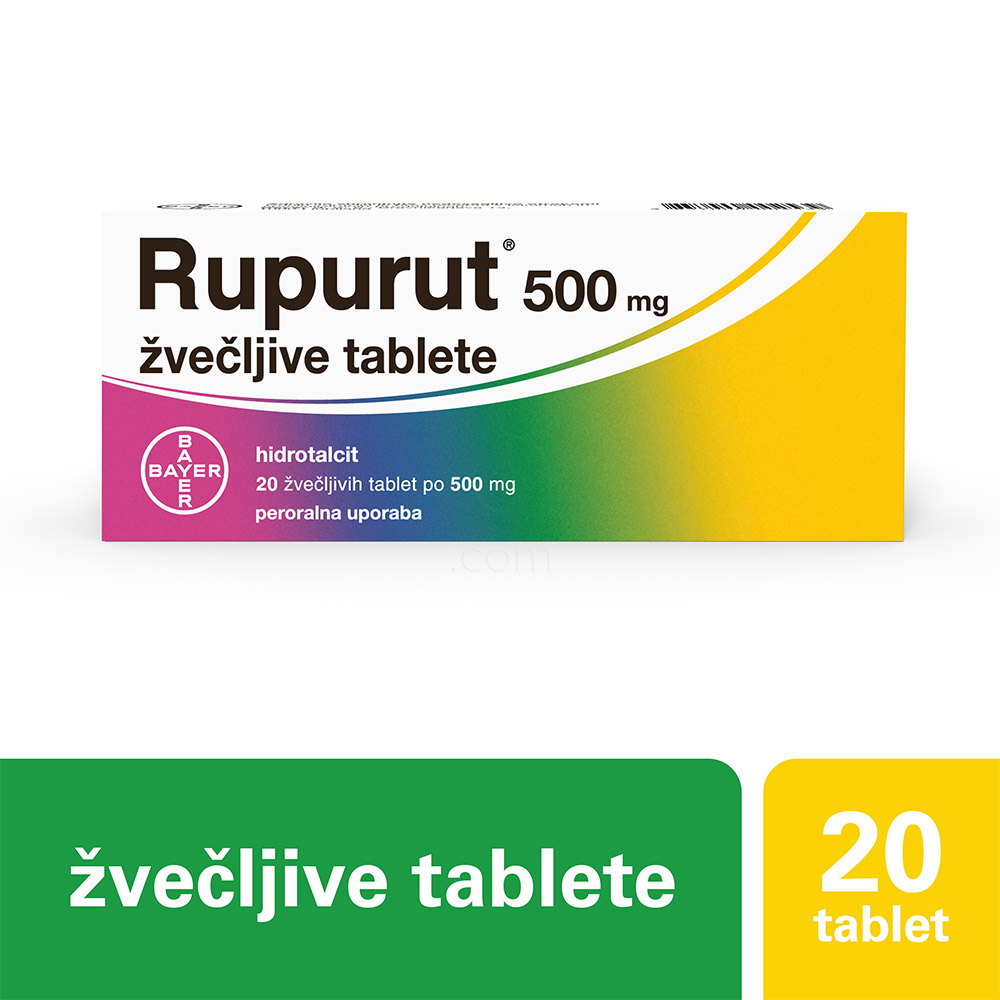 Rupurut 500 mg, žvečljive tablete (20 žvečljivih tablet)