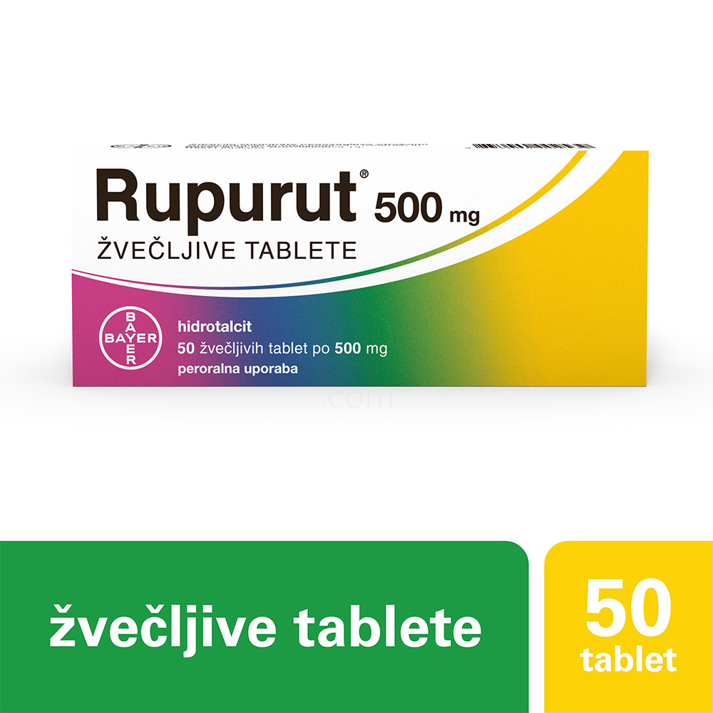 Rupurut 500 mg, žvečljive tablete (50 žvečljivih tablet)