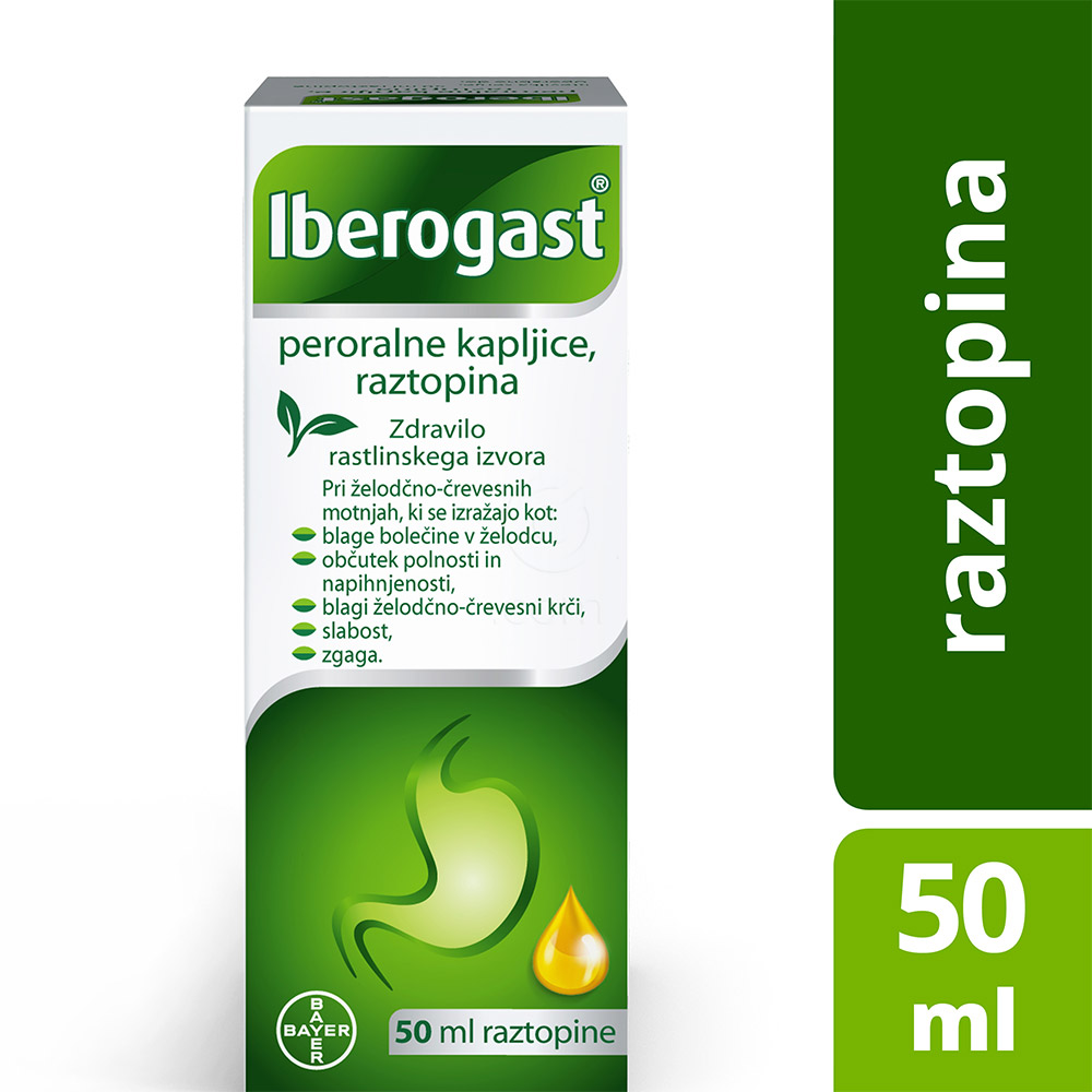 Iberogast peroralne kapljice, raztopina (50 ml)