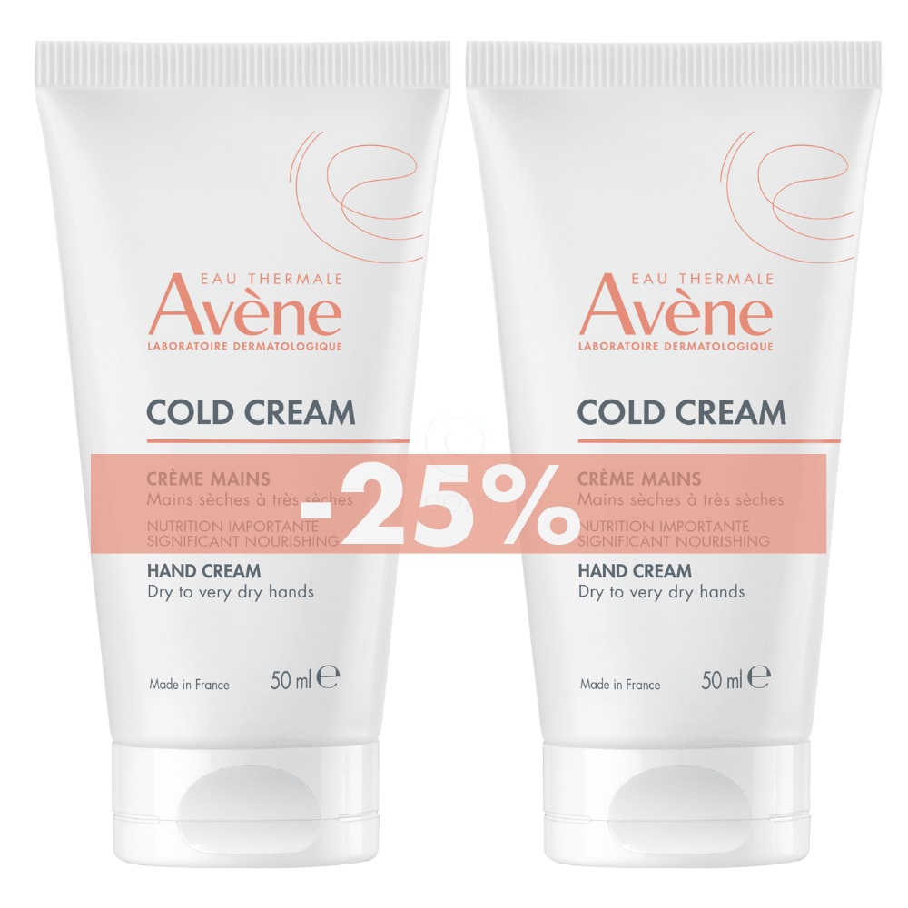 Avene Cold, koncentrirana krema za roke - paket (2 x 50 ml)