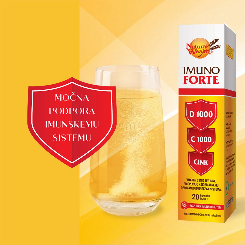 Natural Wealth Imuno Forte, šumeče tablete (20 tablet)