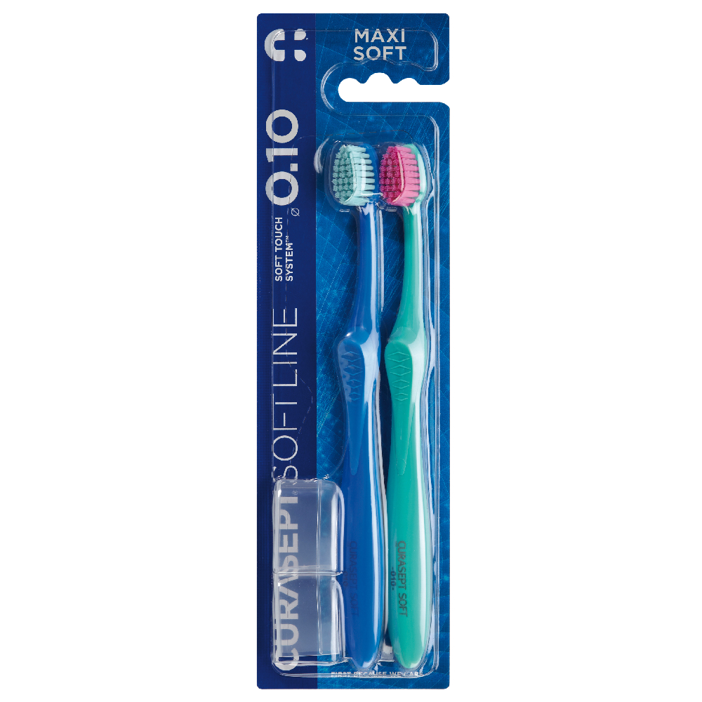Curasept Softline Maxi Soft 0.10, zobna ščetka  - dvojno pakiranje