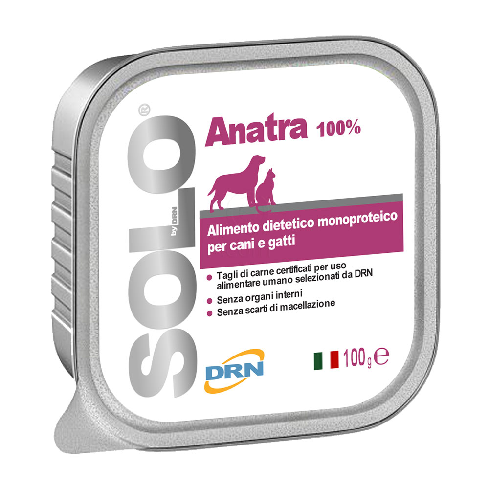 Solo Anatra, monoproteinska dieta za pse in mačke - Raca (6 x 100 g)