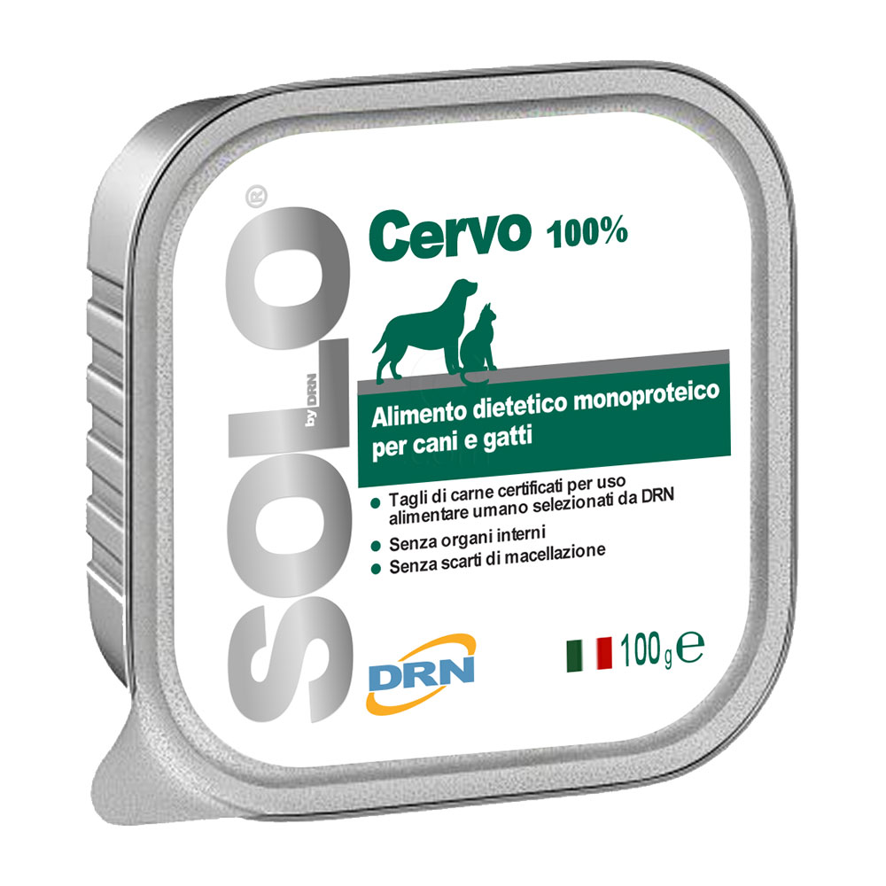 Solo Cervo, monoproteinska dieta za pse in mačke z jelenom (100 g)