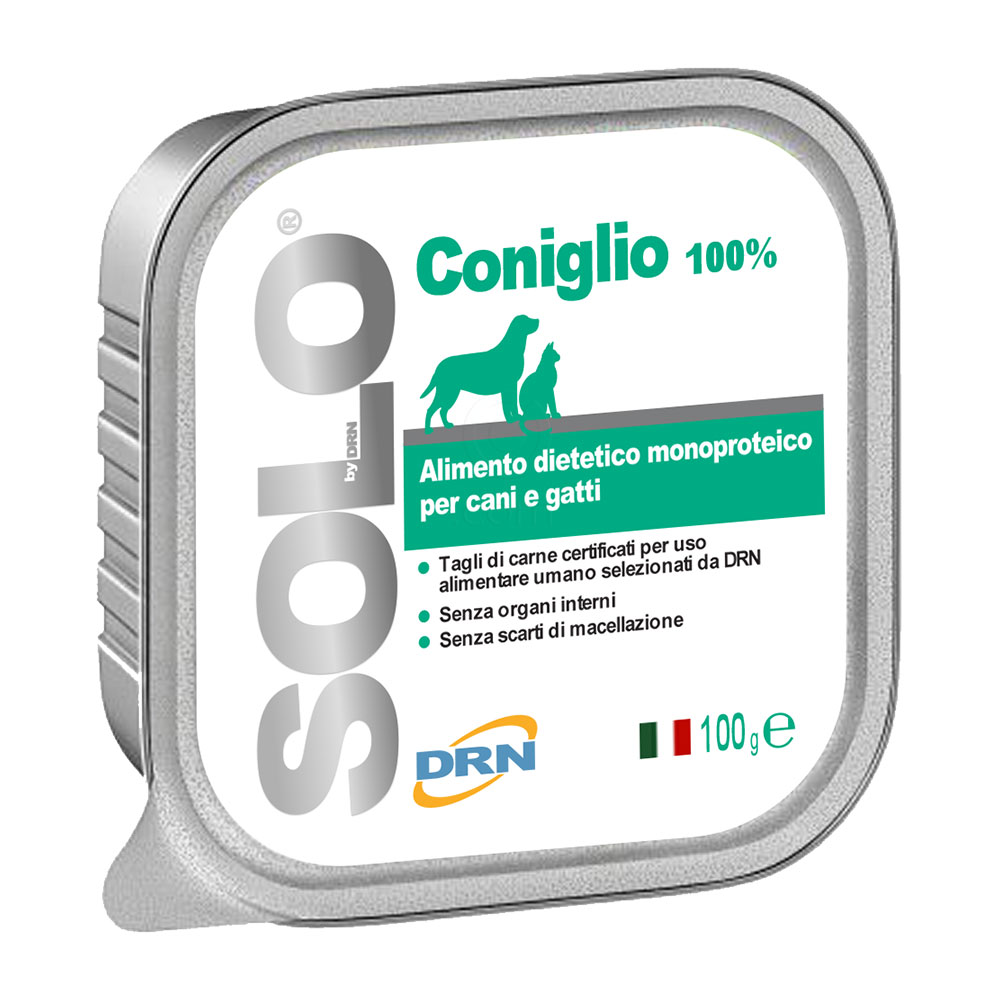 Solo Coniglio, monoproteinska dieta za pse in mačke - Kunec (6 x 100 g)