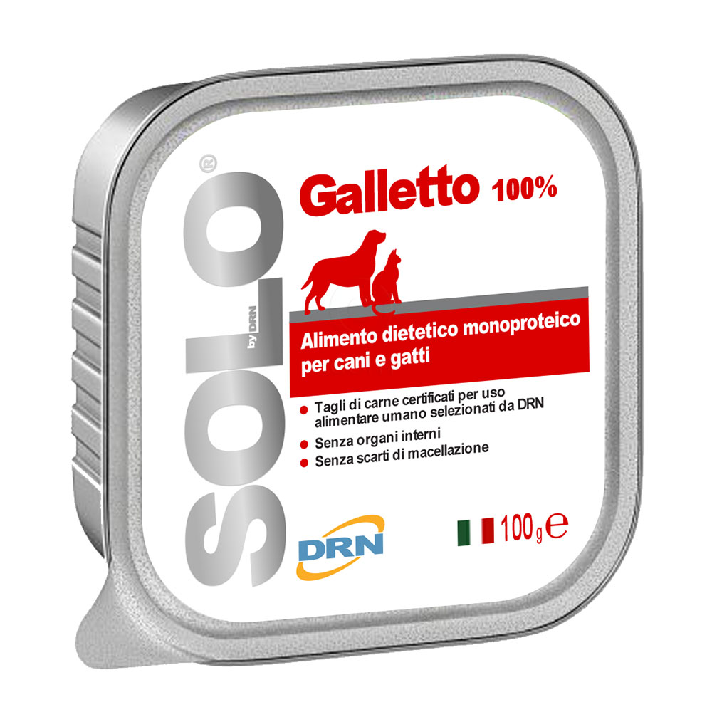 Solo Galletoo, monoproteinska dieta za pse in mačke - Petelin (6 x 100 g)