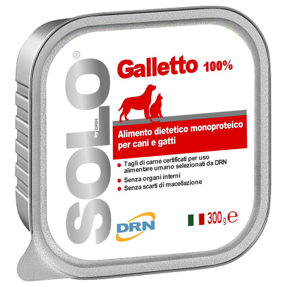 Solo Galletoo, monoproteinska dieta za pse in mačke - Petelin (6 x 300 g)