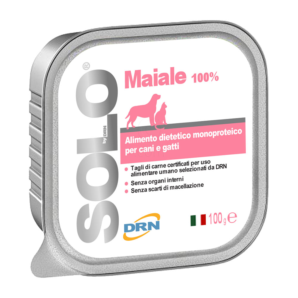 Solo Maiale, monoproteinska dieta za pse in mačke - Svinjina (6 x 100 g)