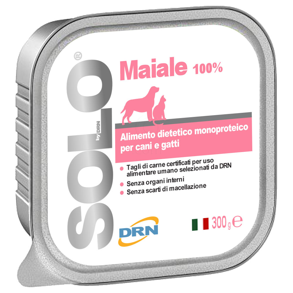 Solo Maiale, monoproteinska dieta za pse in mačke - Svinjina (300 g)