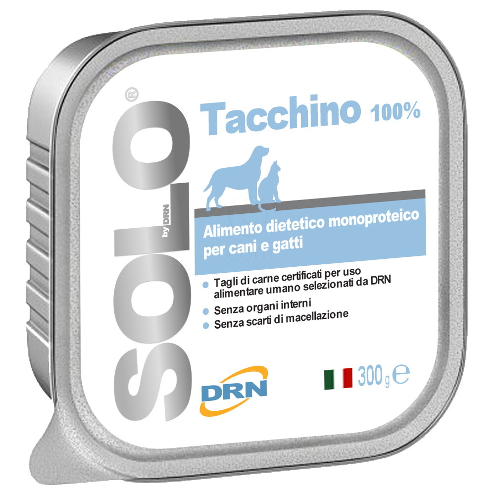 Solo Tacchino, monoproteinska dieta za pse in mačke - Puran (6 x 300 g)