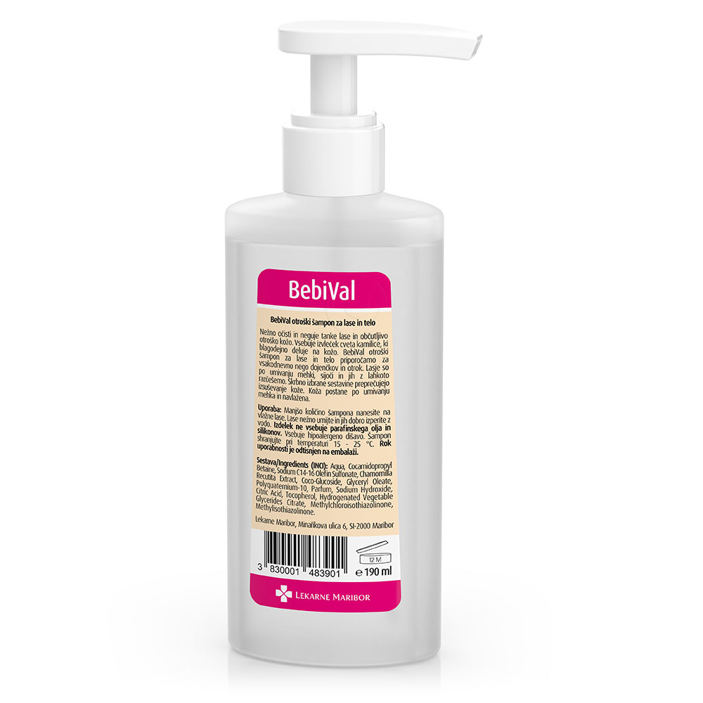 BebiVal šampon za lase in telo (190 ml)