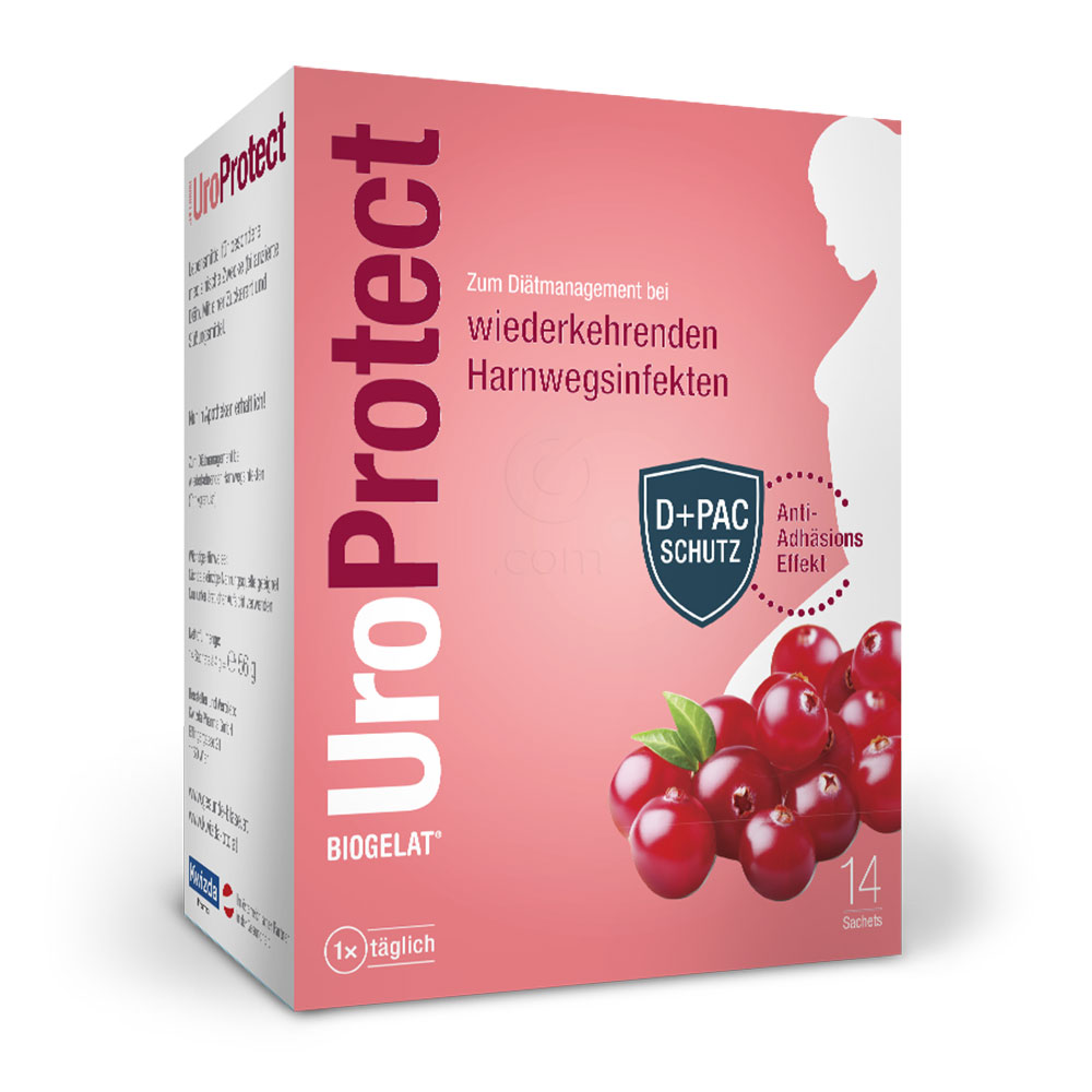 Biogelat UroProtect D-Manoza + Ameriša Brusncia, granulat v vrečkah (14 vrečk)