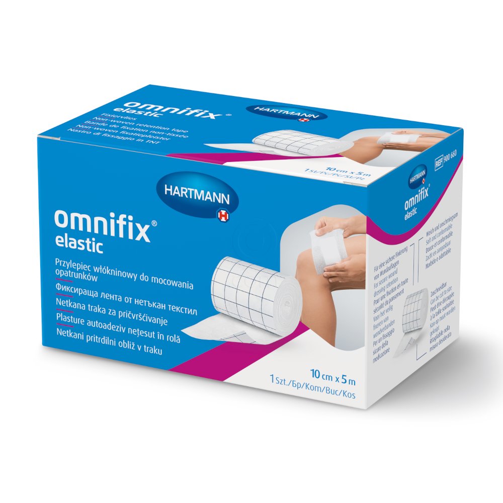 Omnifix Elastic, netkan pričvrstitveni povoj - 10 cm x 5 m (1 povoj)