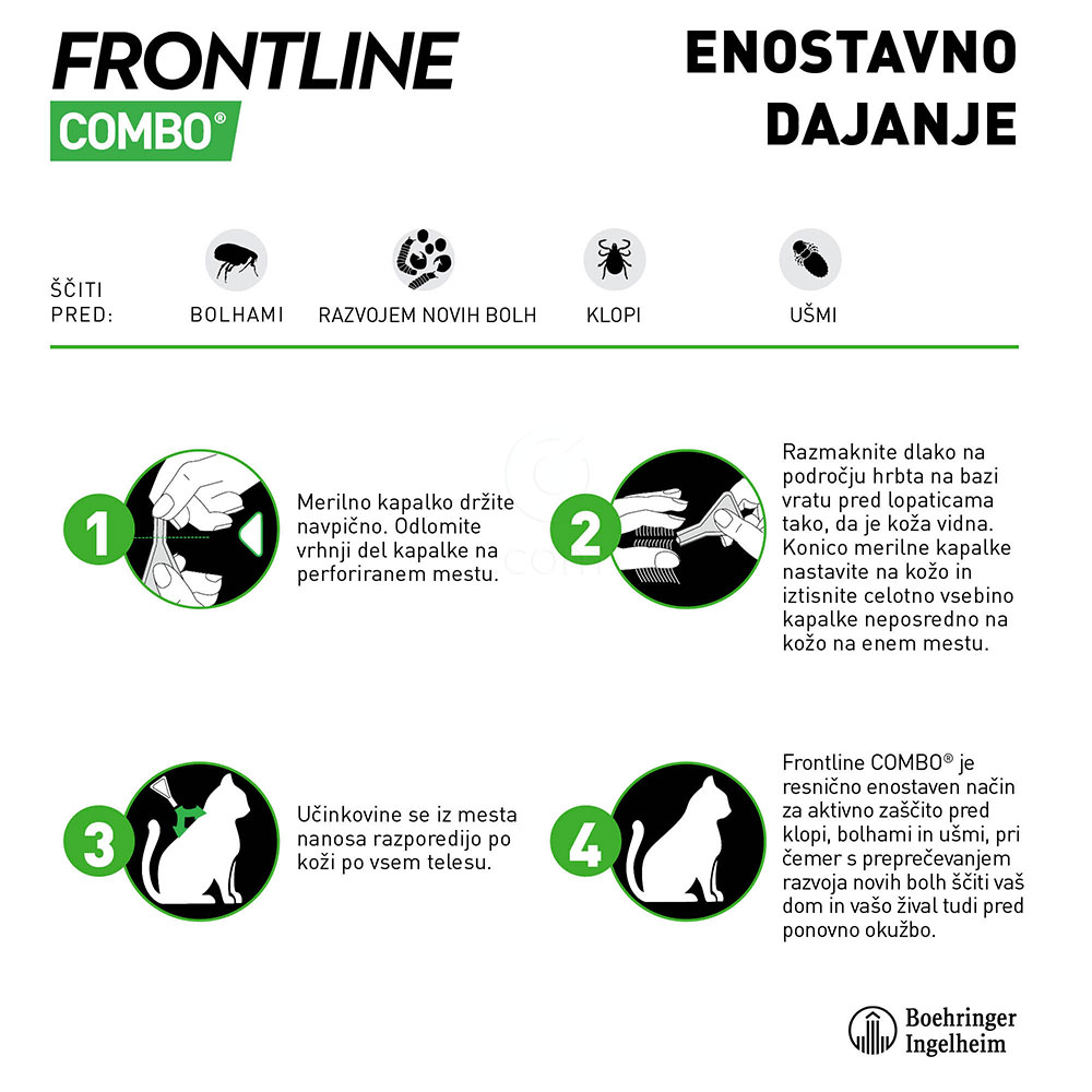 Frontline Combo Cat, kožni nanos za mačke - 1 pipeta (0,5 ml)