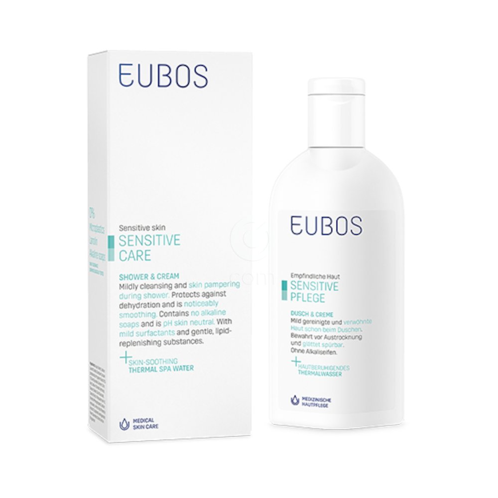 Eubos Sensitive, krema za prhanje 2 v 1 (200 ml)