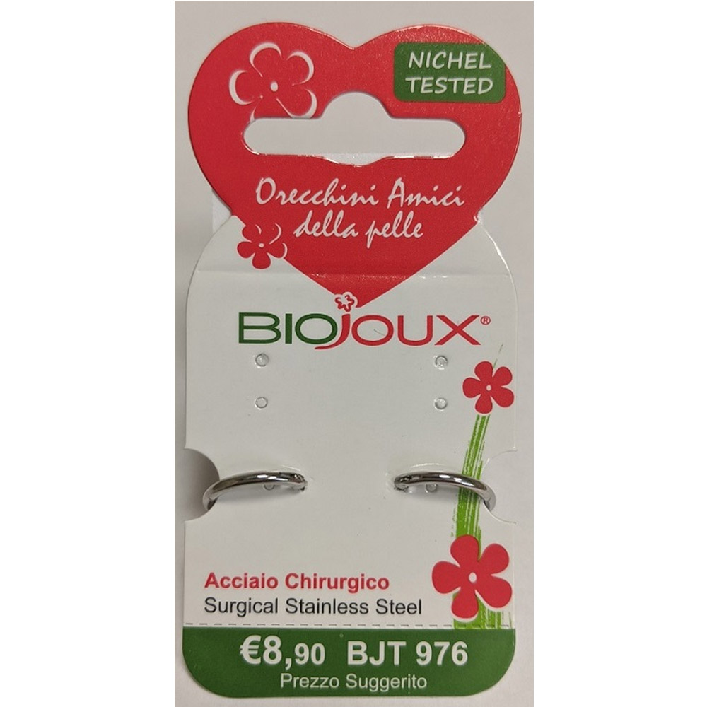Biojoux, uhani iz kirurškega jekla - gladek sklenjen obroček - BJT976 (2 uhana)