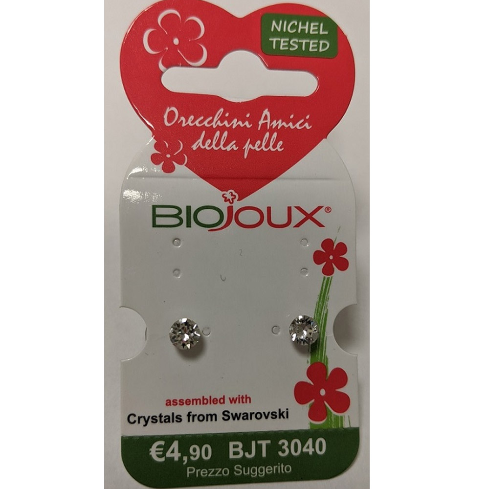 Biojoux, uhani iz kirurškega jekla - Swarovski kristal - BJT3040 (2 uhana)