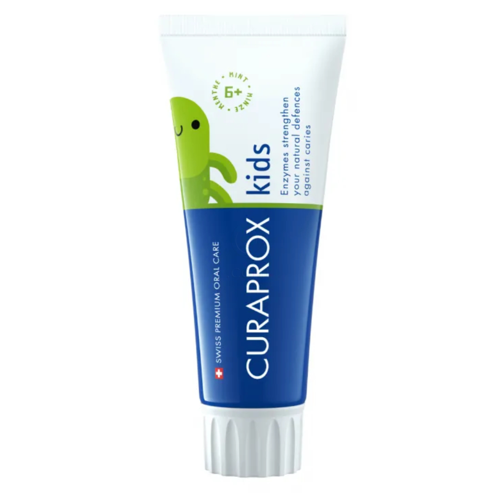 Curaprox kids, otroška zobna pasta z okusom mete - 1450 ppm F (60 ml)