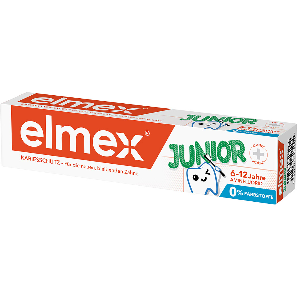 Elmex Junior otroška zobna krema, 6-12 let (75 ml)