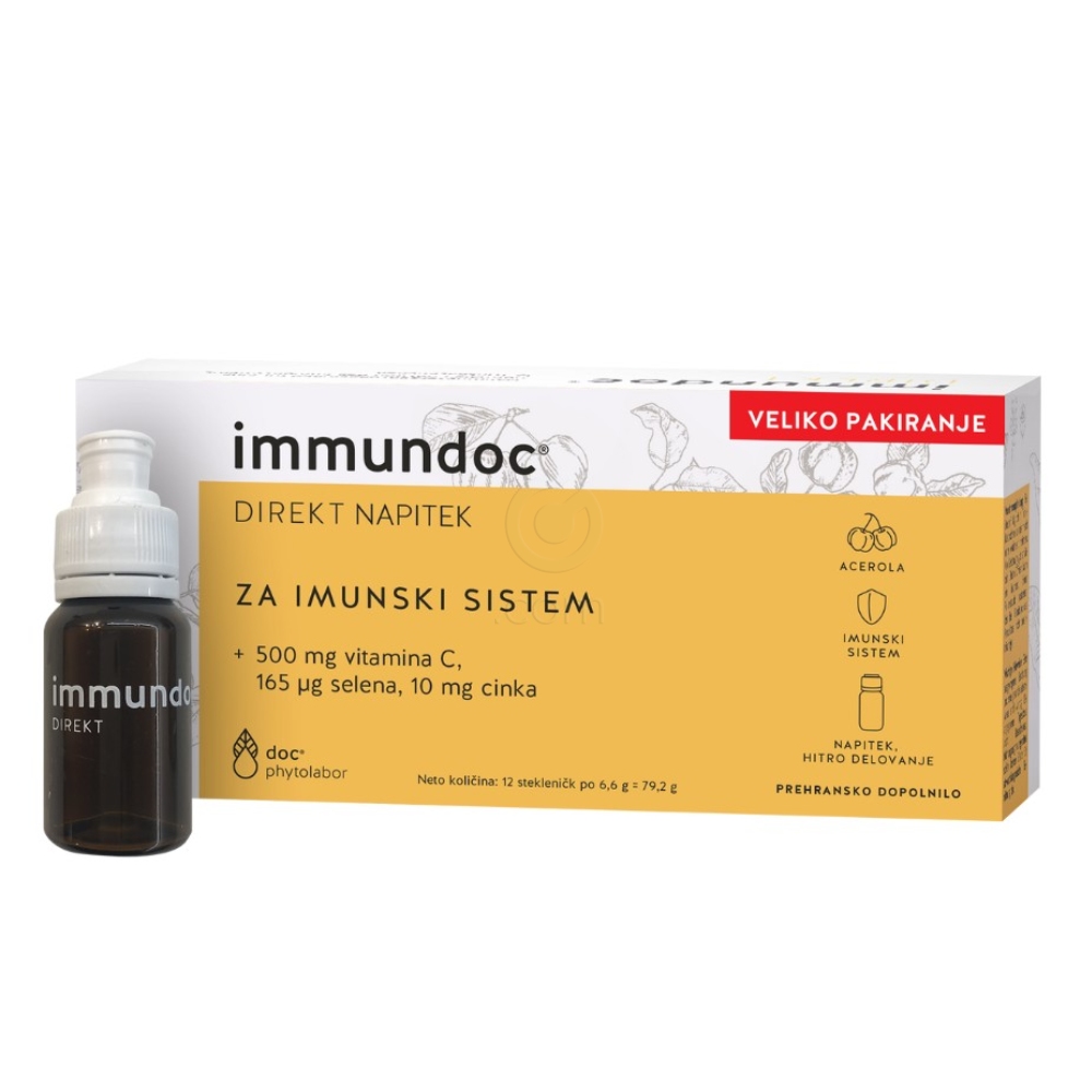 immundoc Direkt, napitek v stekleničkah (12 x 12,3 g)