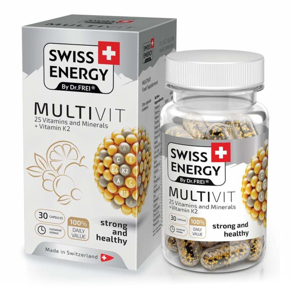 Swiss Energy Multivit, kapsule s podaljšanim sproščanjem (30 kapsul)