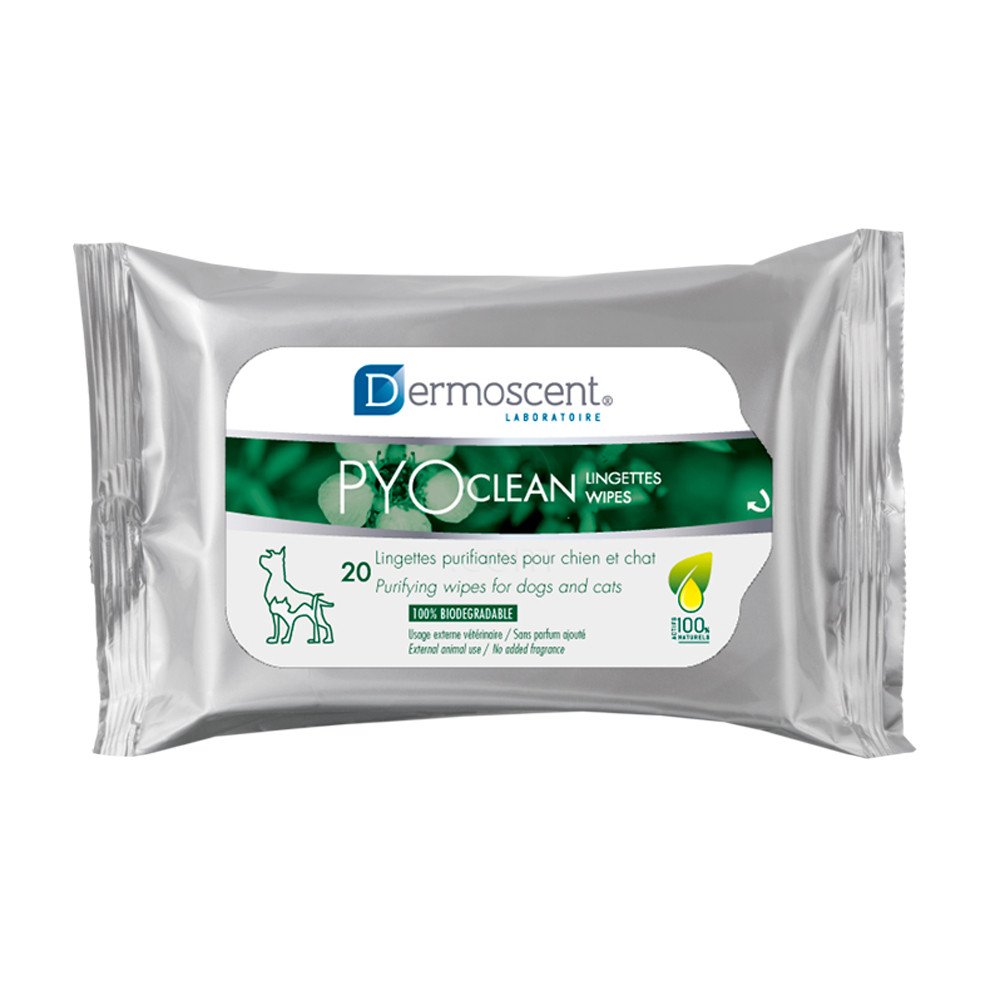 Dermoscent Pyoclean, čistilni robčki za pse in mačke (20 robčkov)