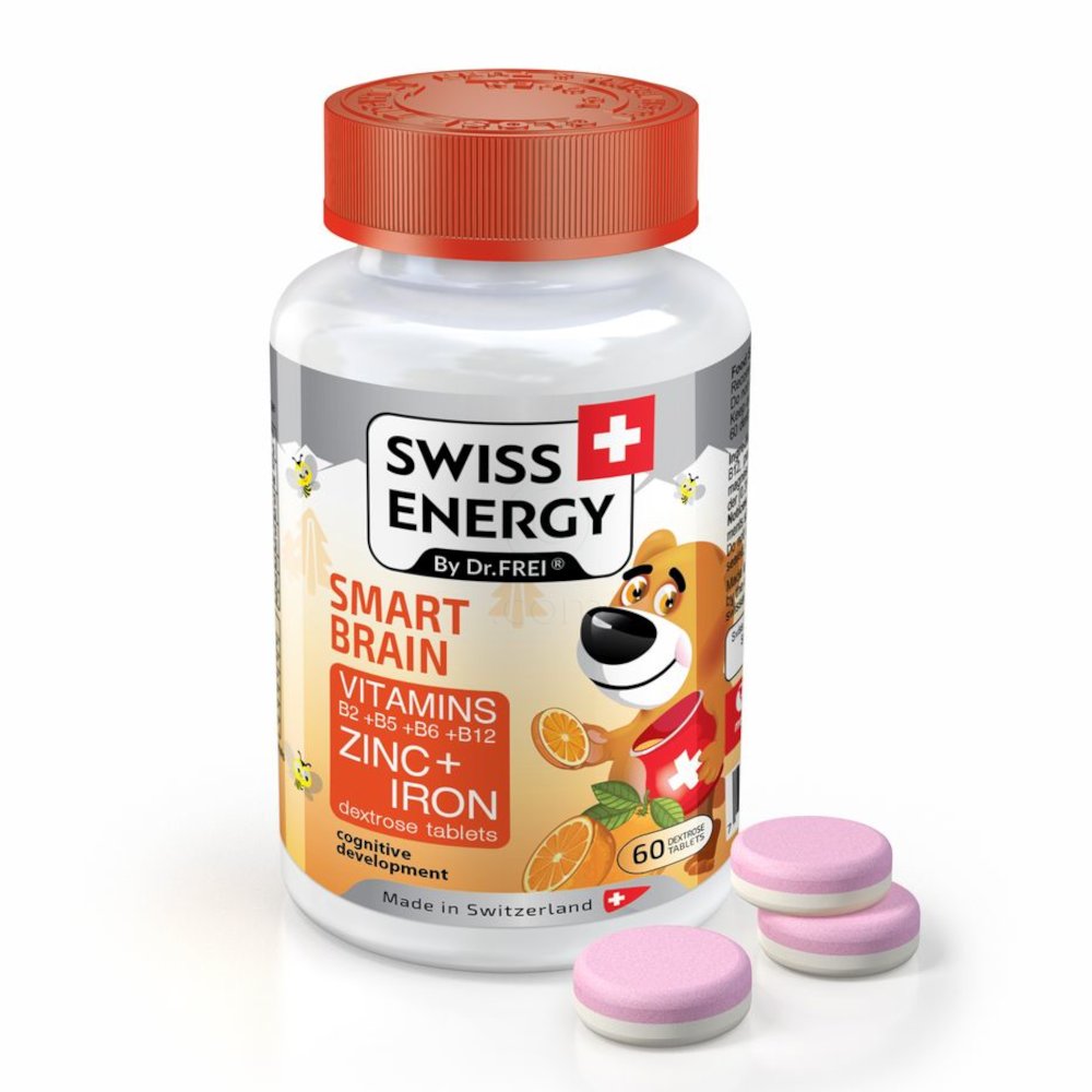Swiss Energy Medved bistroumnež Smart Brain, žvečljivi bonboni za otroke (60 bonbonov)