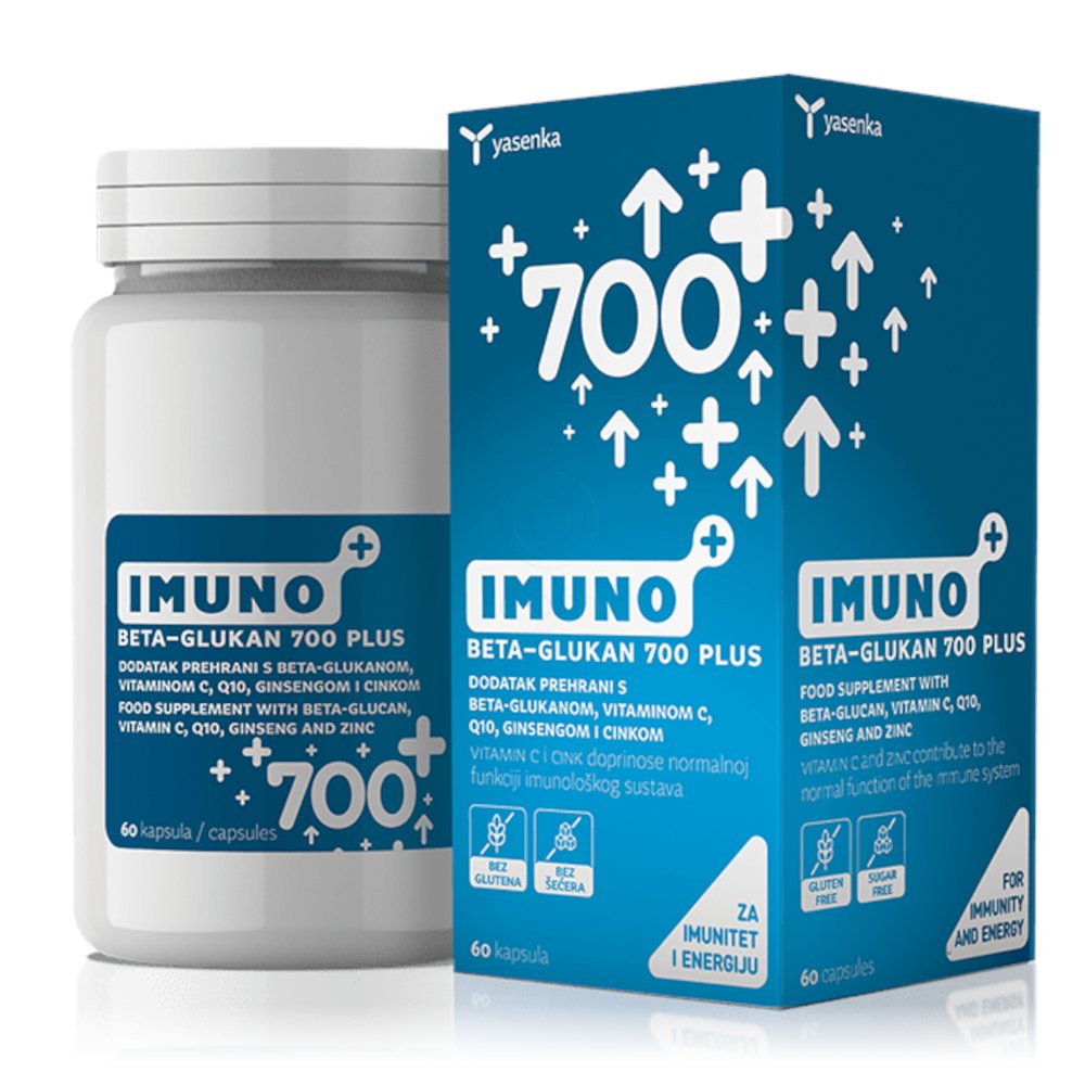 Yasenka Imuno beta-glukan 700 plus, kapsule (60 kapsul)