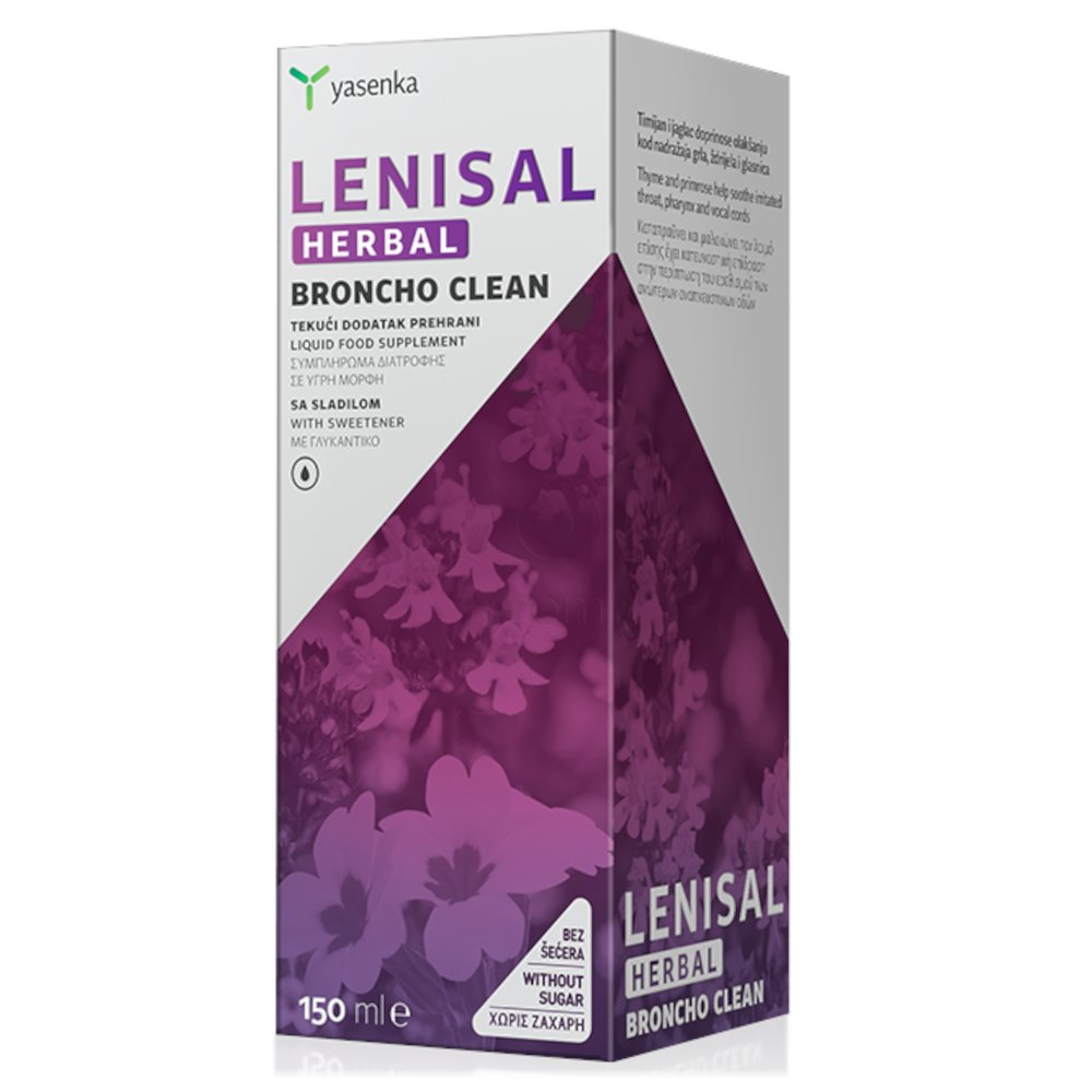 Yasenka Lenisal Herbal Broncho clean, tekočina (150 ml)