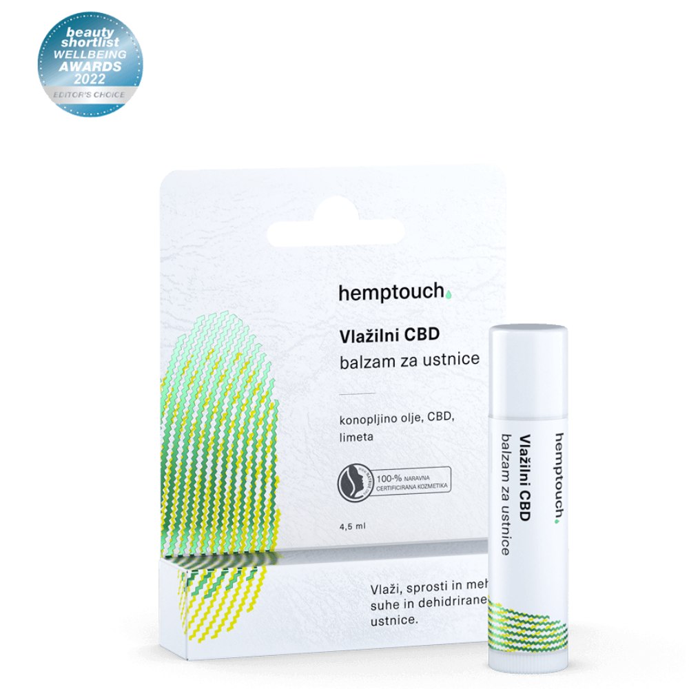 Hemptouch, vlažilni CBD balzam za ustnice (4,5 ml)