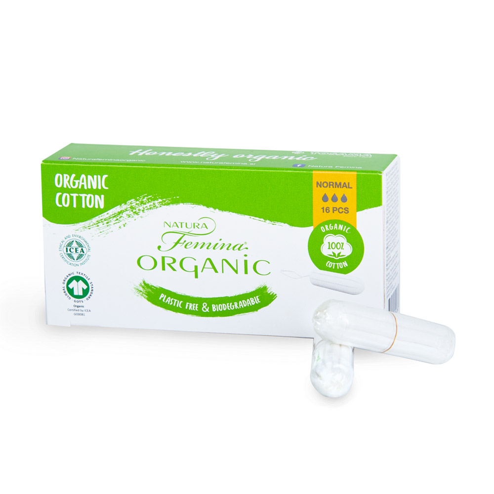 Natura Femina Organic, higienski v celoti biorazgradljivi tampon (16 tamponov)