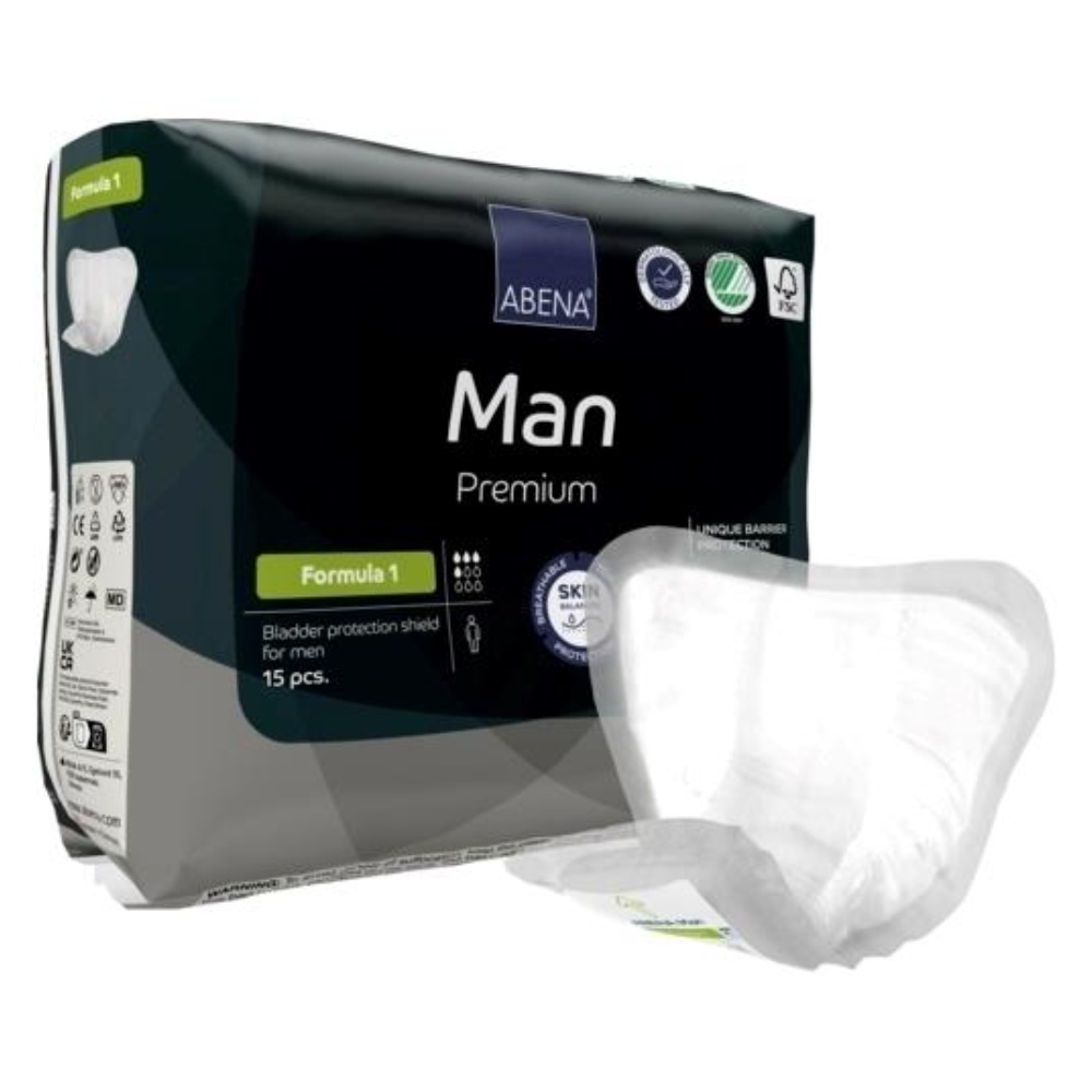 Abena Man Premium Formula 1, predloga za moške za inkontinenco (15 predlog)
