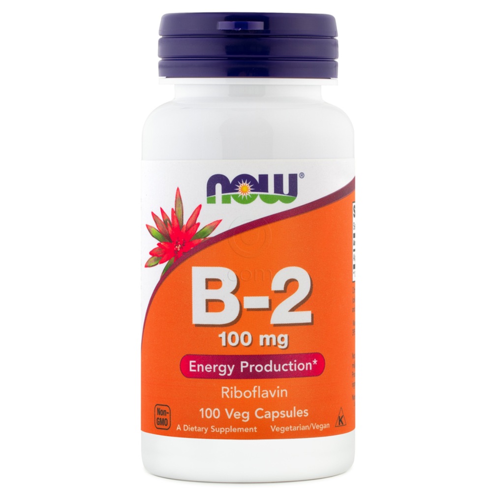 Vitamin B-2 (Riboflavin) 100 mg NOW, kapsule (100 kapsul)