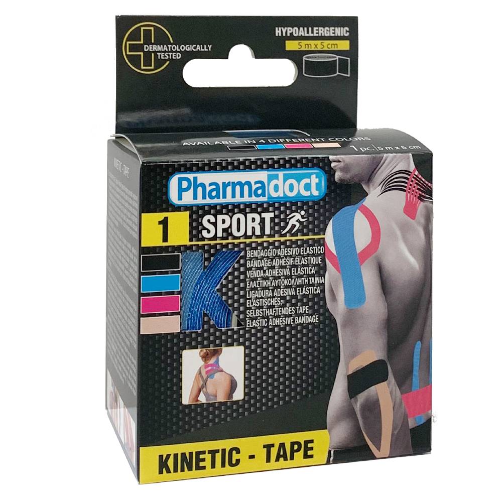 Pharmadoct, kineziološki trak - moder (5 cm x 5 m)